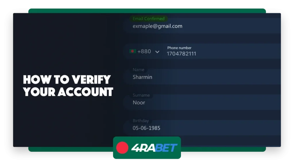 4rabet how to verify account.