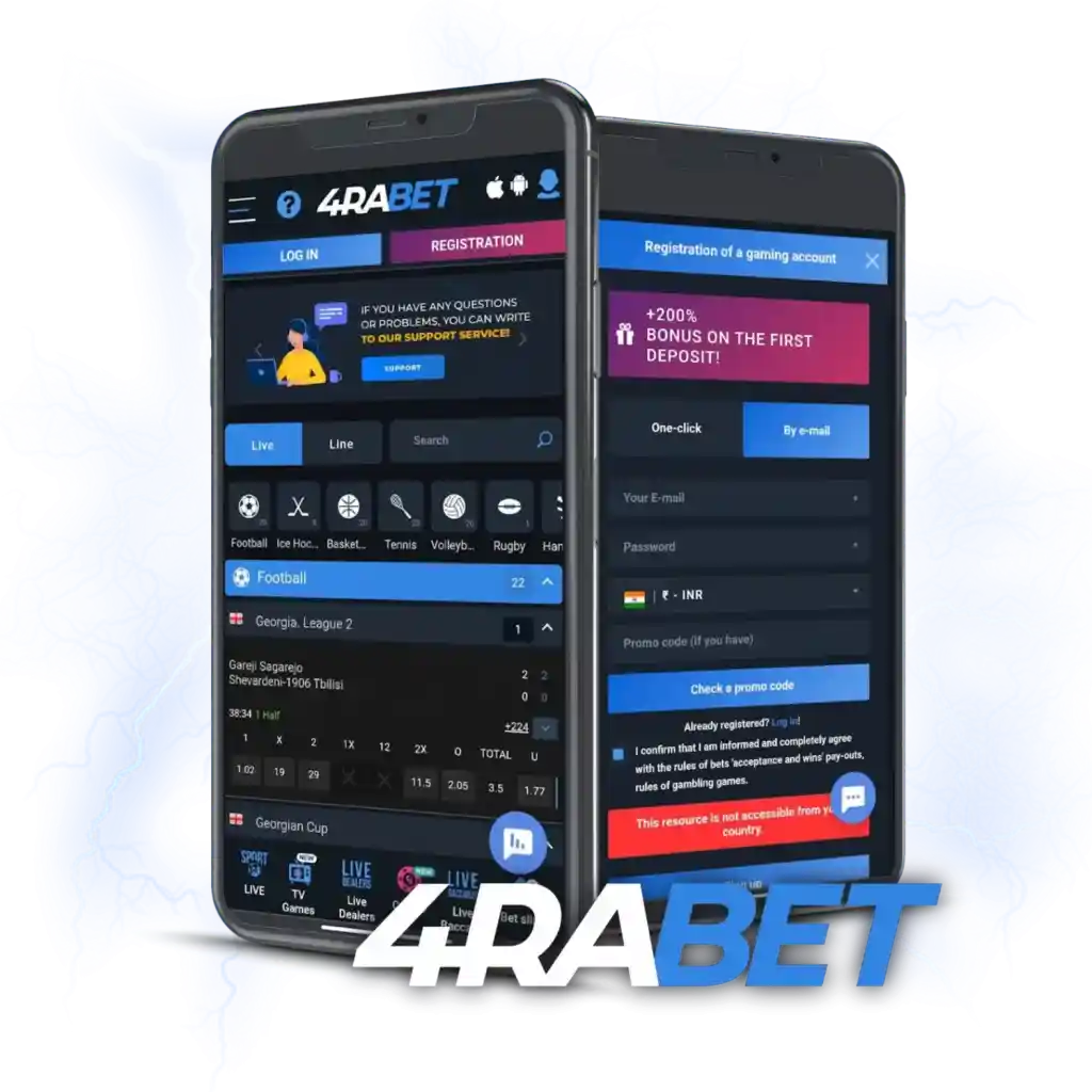 4rabet mobile for android adn ios.